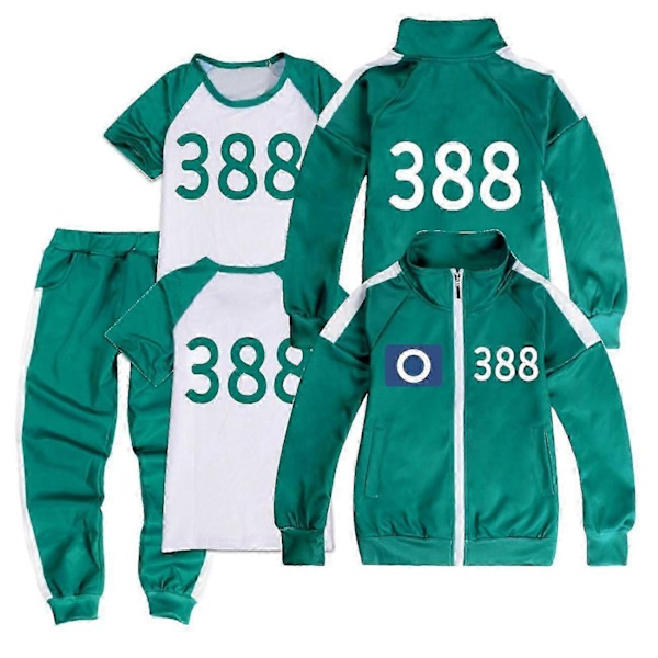 Squid Game 2 Spelare Cosplay Kostym Träningsoverall Komplett Klädset No.388 170cm