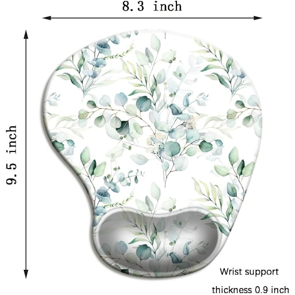 Ergonomisk musmatta med gelhandledsstöd, spelmusmatta med Lycrakläde, halkfri PU-bas för dator, bärbar dator, hem, kontor