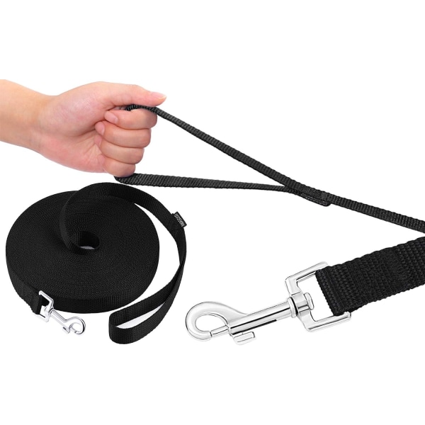 Puppy Obedience Recall Training Long Dog Leash- 20 feet 30 feet 50 feet 15 feet Long,Camping50 Foot (Pack of 1)Black