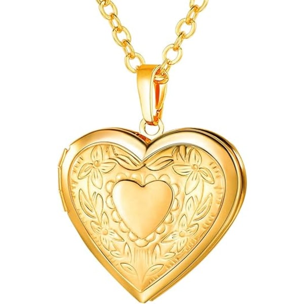 Kvinder piger medaljon halskæde platin 18K guld foto medaljoner, der holder billede, kæde 20 tommer personlig gave brugerdefineret kærlighed hjerte billede halskæder