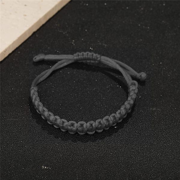 Håndlavede buddhistiske snorearmbånd til kvinder, mænd, drenge og piger, tibetansk justerbar vævet rebarmbånd, rød og sort, 2 eller 6 stk./sæt
