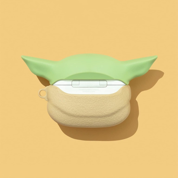 Kompatibel med Airpods-fodral, sött tecknat anka-karaktär silikon Airpod roligt fodral, Kawaii nyckelring design hud, mode fodral (AirPods 1/2, Alien)