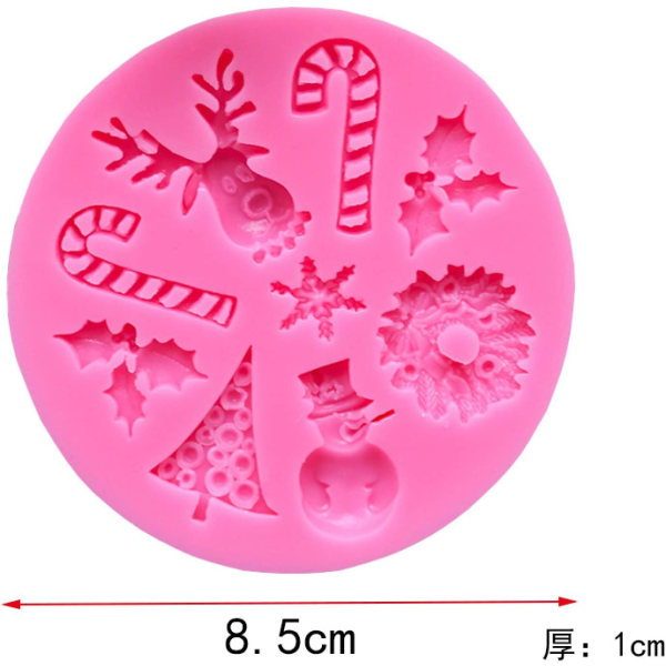 Form 4 delar Jul Älg Julgran Jultomte Snögubbe Snöflinga Silikonform Flip Socker Choklad Tårta Form