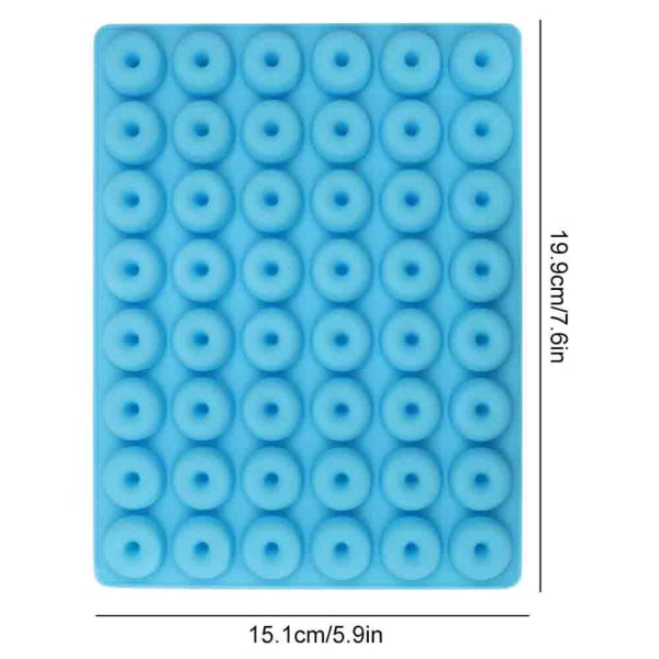 Donut silikoneform, nonstick fødevarekvalitet silikone slik chokolade gelé, isterning med 1 bonus dråber