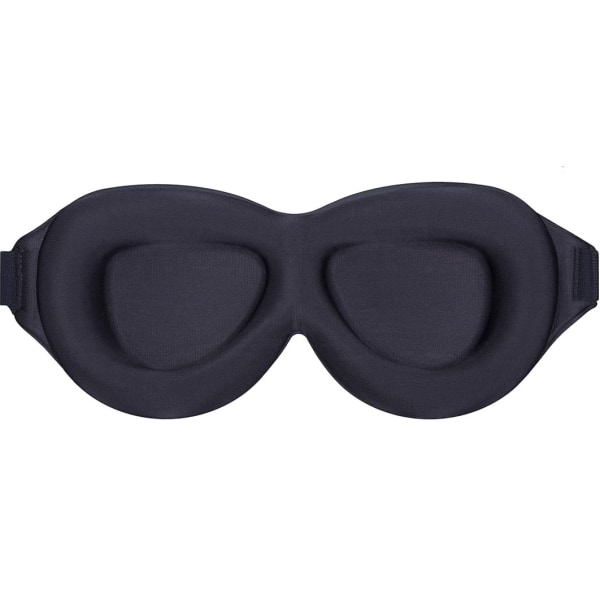 Sömnögonmask, 3D-formad 100 % mörkläggande ögonmask, sovmask med justerbar rem, mjuk och bekväm nattmask