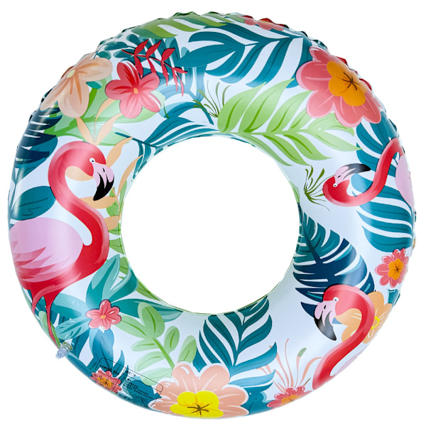 Barns uppblåsbar simring, simring poolboj, retro randig PVC uppblåsbar boj poolboj Tropical style Suitable for ages 2-4