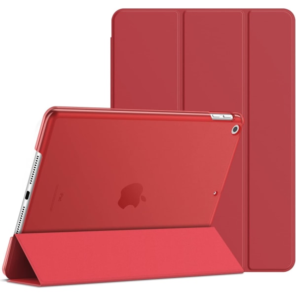 Case för iPad 10,2-tum (2021/2020/2019 modell, 9/8/7 generation), Auto Wake/Sleep Cover (röd)