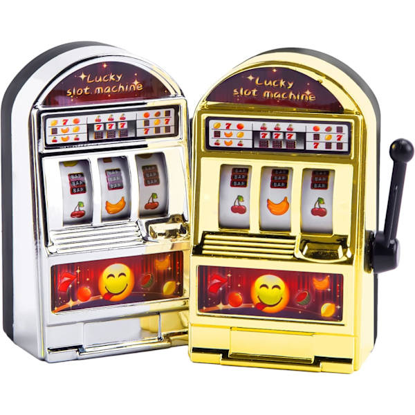 Mini spilleautomat legetøj, 2 stk. Sjovt legetøj Mini Lucky spilleautomat bank til kreativ festival gave fødselsdag