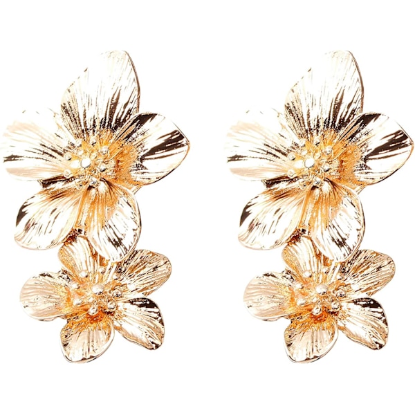 Boho Blomster Ørestikker til Kvinder Piger Blomsterformet Daisy Øreringe med Guld Bud