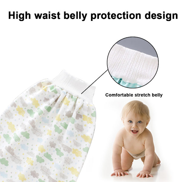 2 kpl Quit Diaper Training Pants - Vaippahousut Vihreä Pilvi + Kirsikka L (4-12 vuotta)