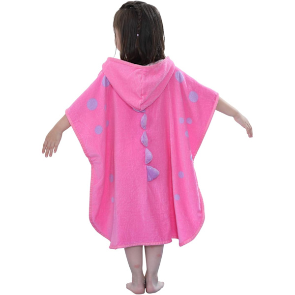 Tyttöjen Huppari Uimapyyhkeet Dinosaurukset, Lasten Rantapyyhkeet Uima-asu Poncho SwimKids Terry-kangas Peitot 100% Puuvilla (Pinkki #B, 1-3T)