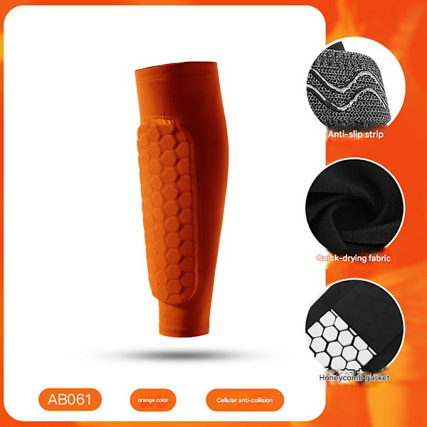 2 stk. fodboldbeskyttere til børn, skibeskyttere, fodboldbeskyttere (et par) Orange M