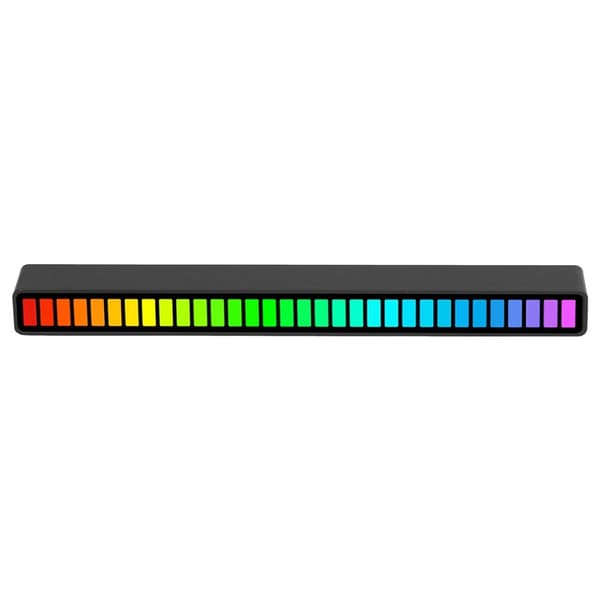 RBG Musikk Atmosfærelys Stemmestyring Bar Form Svart Justerbar 18 Moduser for Bil Spillerom Studio 0.1