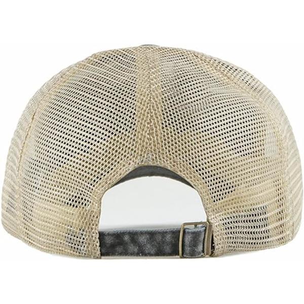 Justerbar mesh-bagkasket til mænd, buet knap-mesh-baseballkasket, retrovasket trucker-hat, åndbar skygge