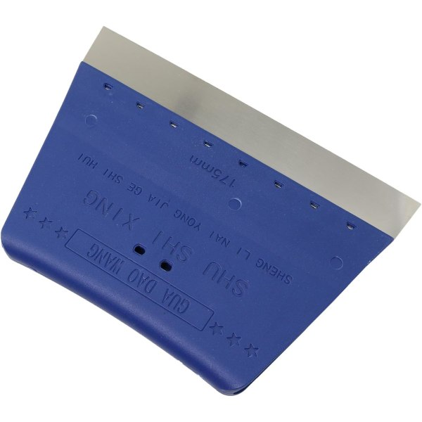 Stainless Steel Solder Paste Scraper 175mm Flat Squeegee Scraping Board for Grinding and Polishing, Blue