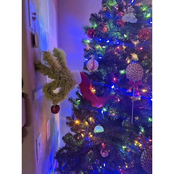 Jultomte Kropp Päls Grön Huvud/Arm/Ben för Julgransdekorationer, Julgransprydnad, Jul (Tomtearm)
