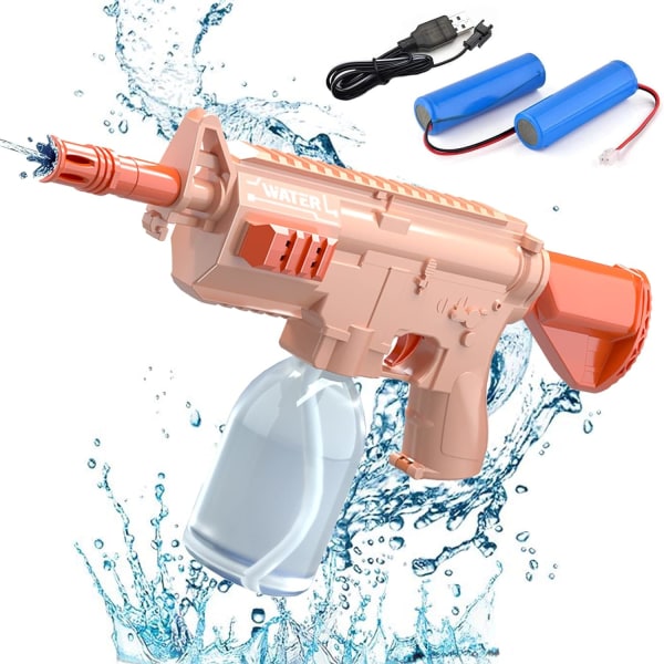 Lfvmss elektrisk vattenpistol för vuxna, automatisk vattenpistol för barn med hög kapacitet, sommarpoolparty Strandspel Vattenpistol, lagspel utomhus (rosa)