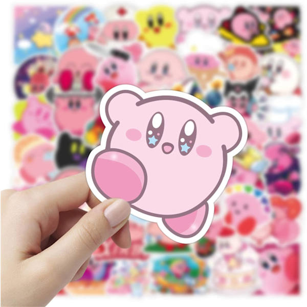 Sööt Cartoon Game Kirby Tarrat 50 kpl Cartoon Kirby TähtiTarrat VesiPullolle - Vinyyli Vedenkestävä Tarra Tarrat Kannettavalle Tietokoneelle