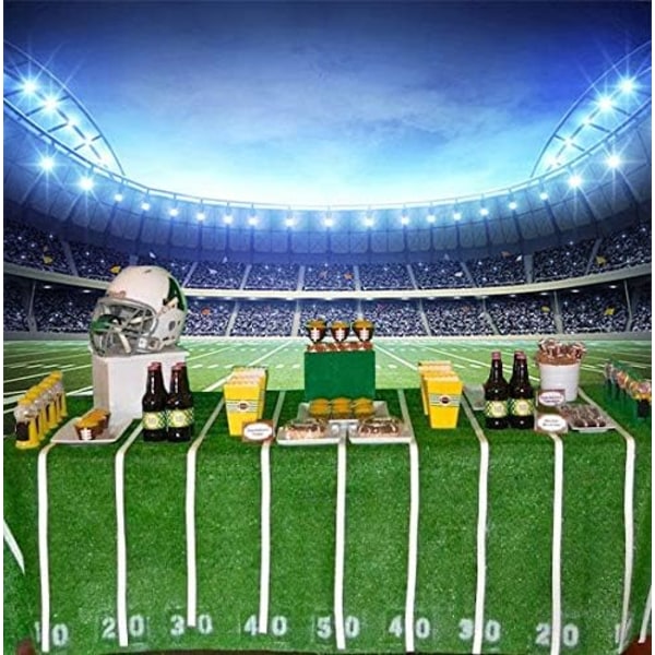 Fotbollsstadion Temat Fotboll Bakgrund Fotografering Baby Shower Tillbehör Vinyl 7x5ft Sportfält Super Bowl Barn Födelsedag Banner