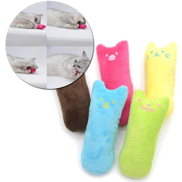 Mint Kittens: set med kattmyntaleksaker av hög kvalitet för kattmyntakuddar - 5 kattkuddar, torr kattmynta för katter, kattmyntaleksaker - Leksaker för katter