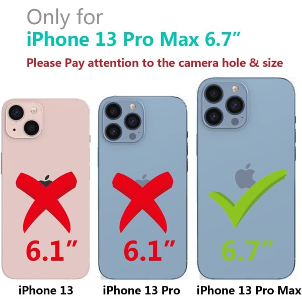 för iPhone 13 Pro Max Skal Magnetisk Genomskinlig med Kameralinsskydd Full Protection MagSafe Galvaniserad Silikon  6,7 Tum - Blå