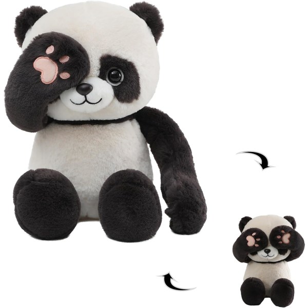 Baby Panda gosedjur, 16" mjuk plysch Panda Toy Söt interaktiv kurragömma plyschleksaker Nyfödd dusch Födelsedagspresenter för flicka Pojke Barn
