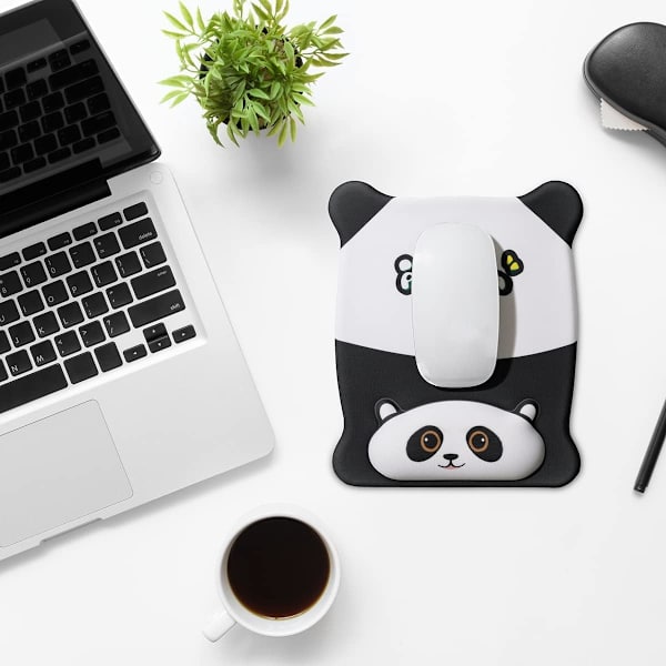 Sööt Hiiren Alusta Rannetuella Ergonomisesti Suunniteltu Hiiren Alusta Geeli Rannetuella Liukumaton Kipua Lievittävä Hiiren Alusta Sopii Toimistoon, Kotiin, Pandalle
