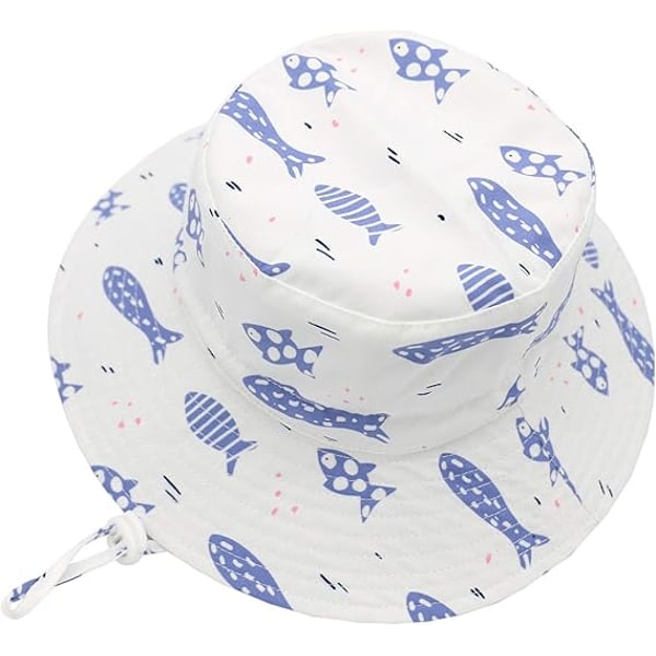 Baby Solhatt Toddler Sommarhattar UPF 50+ Baby Bucket Hat Barnstrandhattar för Babypojkar