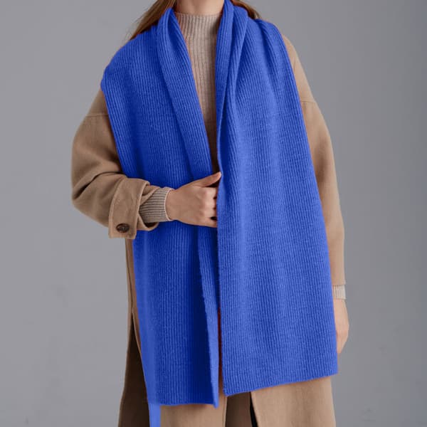 Ensfarget Kashmir Strikket Skjerf Unisex Skjerf Varmt Tykt Ullskjerf Style 2