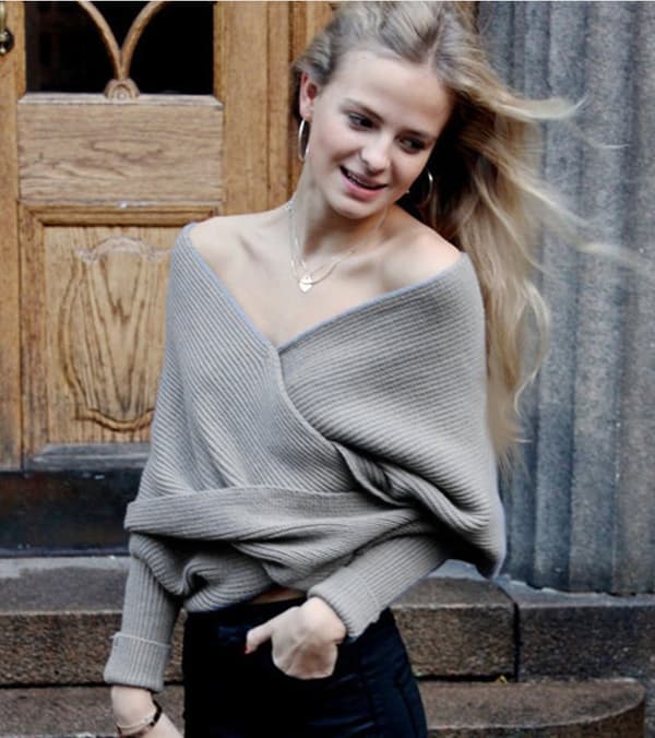 Kvinner Strikkede Gensere Topper Skjerf Vinter Skjerf Vinter Sjal Wrap Skjerf Sjal Skjerf