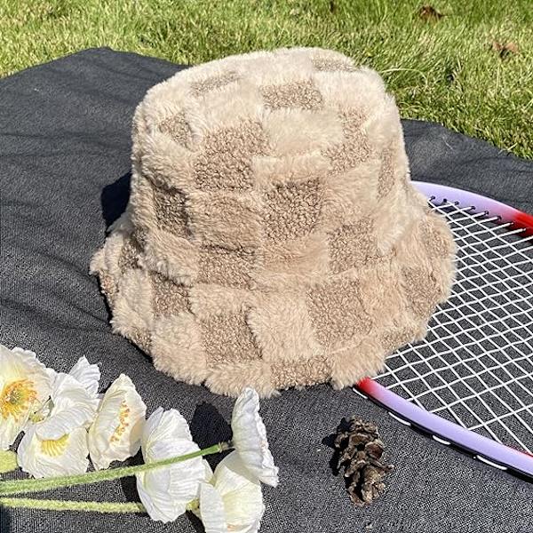 Pels Bucket Hat - Varm og blød kunstig pels fiskerhat til kvinder og mænd
