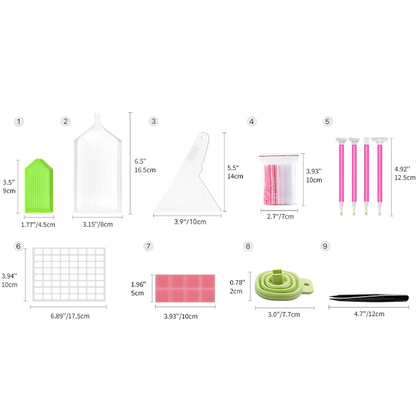 Perleopbevaring + Tilbehør til Diamantmaling - Diamantmaling A 30pcs