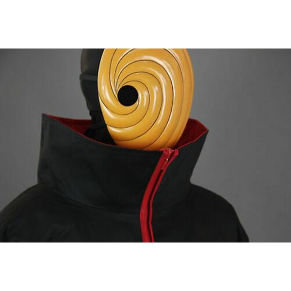 Naruto Akatsuki Tobi Uchiha Obito Viitta Kaapu Takki + Hartsimaski Cosplay-asu Black M