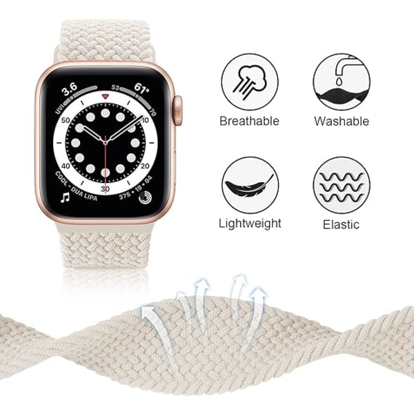 Solo Loop Braided Band Compatible with Apple Watch Bands 44mm 45mm Women Men,Nylon Elastic Sport Adjustable Strap,3 Pack