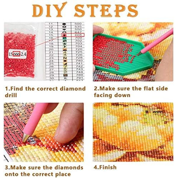 5D DIY Diamantbroderi Komplett Set, Havsutsikt Solnedgång Landskap Diamantmålning Fullt Rum Vuxen Konst Hantverk