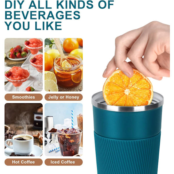 Kaffe Mugg 17oz - Isolerad Kaffe Resmugg Spill Proof med Läcksäker Lock Vakuum Rostfritt Stål Termos Kaffe Tumblers