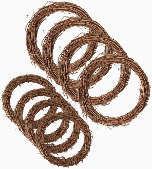 8 deler Grapevine Kranser Vine Branch Garland (15cm & 20cm)