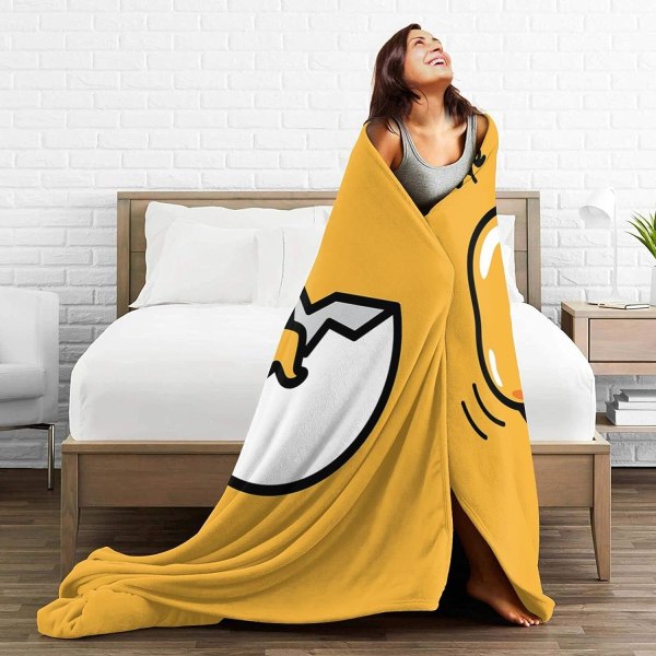 The Lazy Egg Ultra Soft Micro Fleece Throw Blanket för soffa, säng, soffa och resor