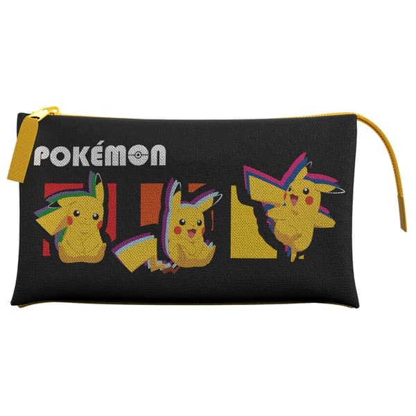 Pokemon Trippel Penalhus med Glidelås og Rom 68