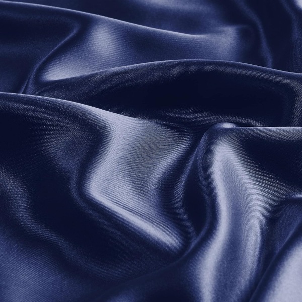 Satin putetrekk for hår og hud, King putetrekk sett med 2 pakker, supermyk silkeblå putetrekk med konvoluttlukking (20x40 tommer)