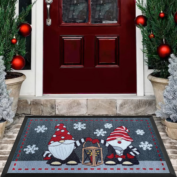 Jul Dörrmatta - Halkfri Absorberande Jul Dörrmatta - 30'x17' Utomhus Dörrmatta - Jul Välkomstmatta - Jul Utomhusmatta - Julmatta