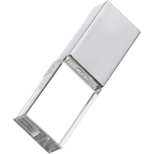 16 GB helt ny kristalltransparent rektangulär äkta USB 3.0 flash-enhet silver