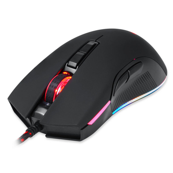 Wired Gaming Mouse Optical Sensor Chroma RGB Lighting - 7 Programmable Buttons Mechanical Switch-3360 black