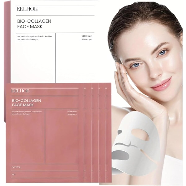5-pack Biodance Collagen Mask, Bio Collagen Real Deep Mask, Bio Collagen Overnight Mask, Kollagenmask, Återfuktande Mask, Ljusare Hud, Reducera Fina Linjer A