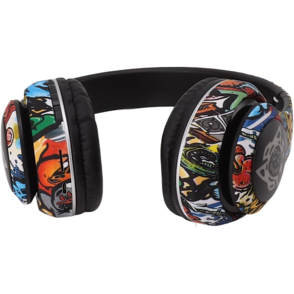 Goshyda Langattomat Bluetooth-kuulokkeet, Melua Kuulokkeet ja Ammattimainen Subwoofer-kaiuttimet, Langalliset Kuulokkeet Syvällä Bassolla ja Graffiti D