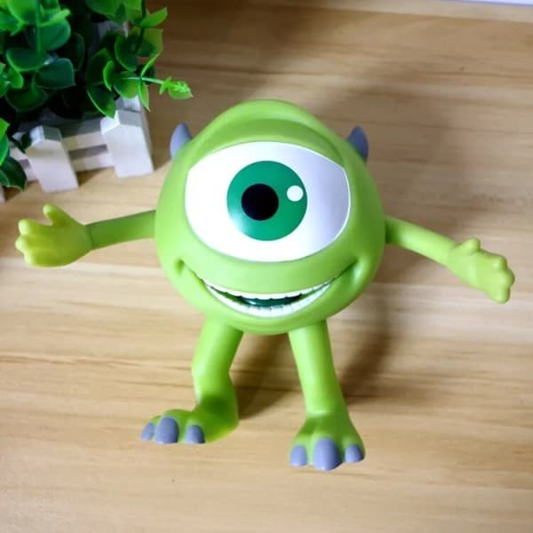 Monsters University Mike Wazowski Mr. Q Sparebøsse PVC Action Figur Modell Leker