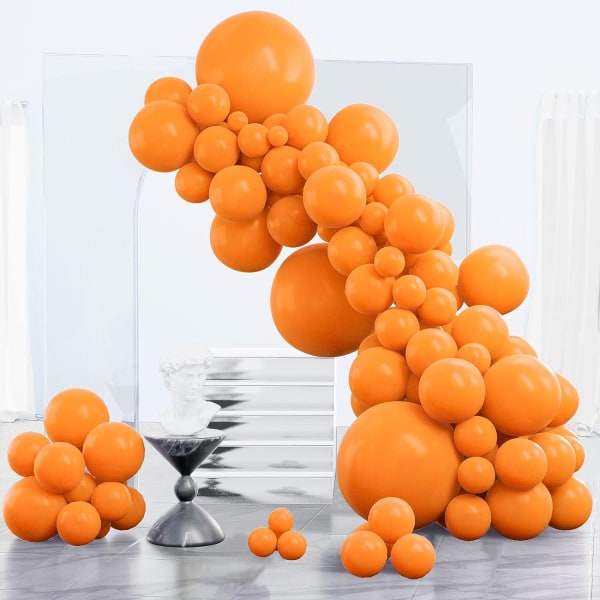 Orange ballonger, 85 st Orange ballonger Olika storlekar Paket med 18 tum 12 tum 10 tum 5 tum för ballonggirland eller ballongbåge