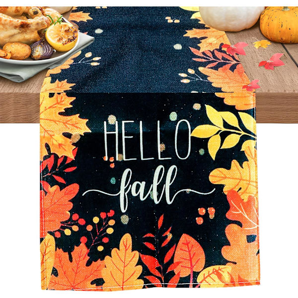 Höstlöpare, 1 st Hello Fall bordslöpare 72 tum långa höstpumpor bordslöpare 13x72 tum höst bordslöpare Thanksgiving bord