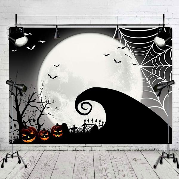 7x5ft Mardröm Halloween-tema Fotografi Bakgrund Skräck Pumpa Trick or Treat Jack Tema Baby Shower Fest Dekor Foto