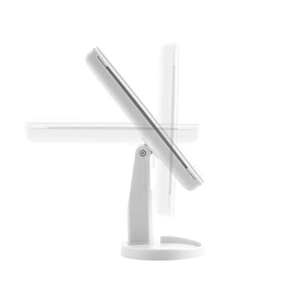 LED-bordspeil med 4 forstørrelser og tilbehørsrom White Vit